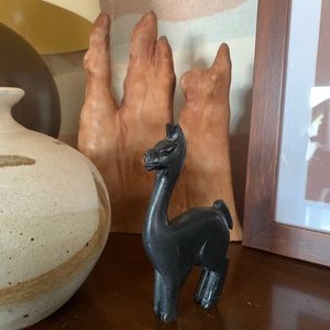 Adorable hand carved stone Llama